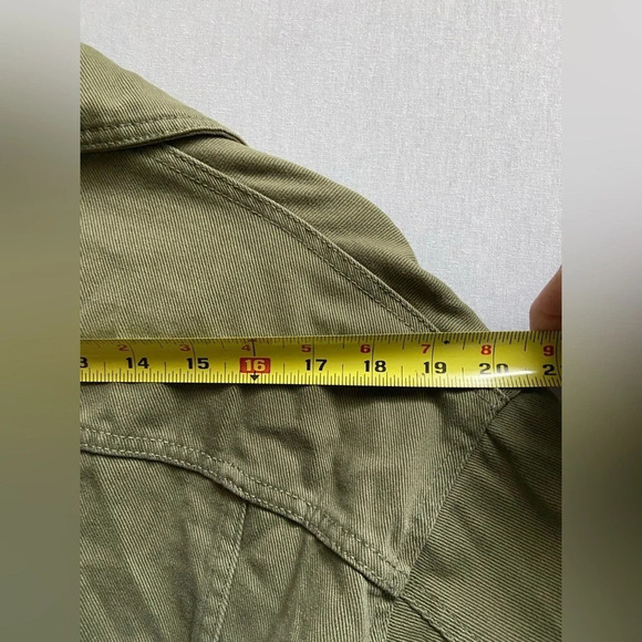 Zara frayed hem shirt belted button oversized jacket Sz S - Picture 10 of 10